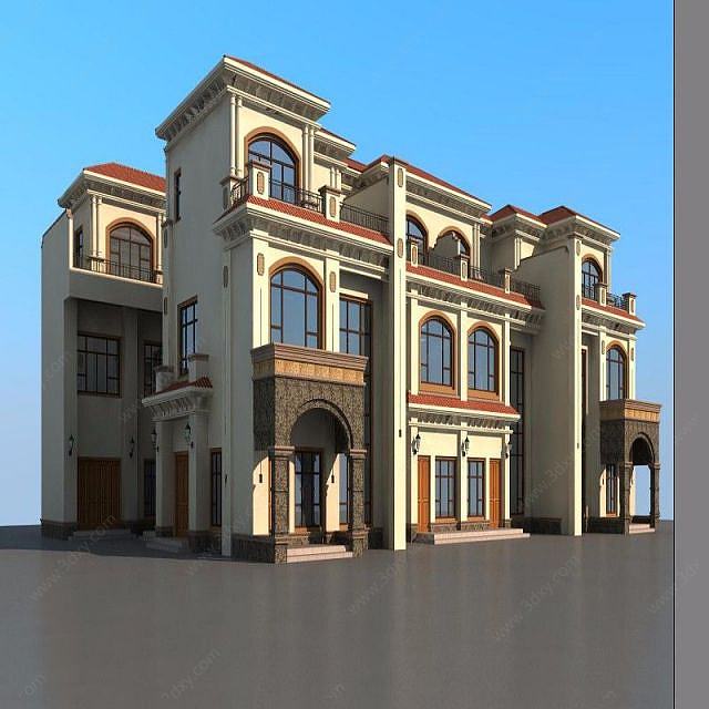 联排别墅3D模型