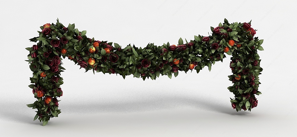 圣诞装饰花环3D模型