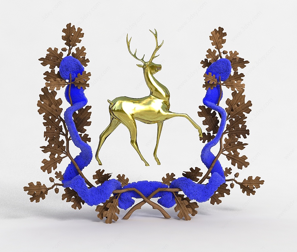 圣诞鹿装饰3D模型