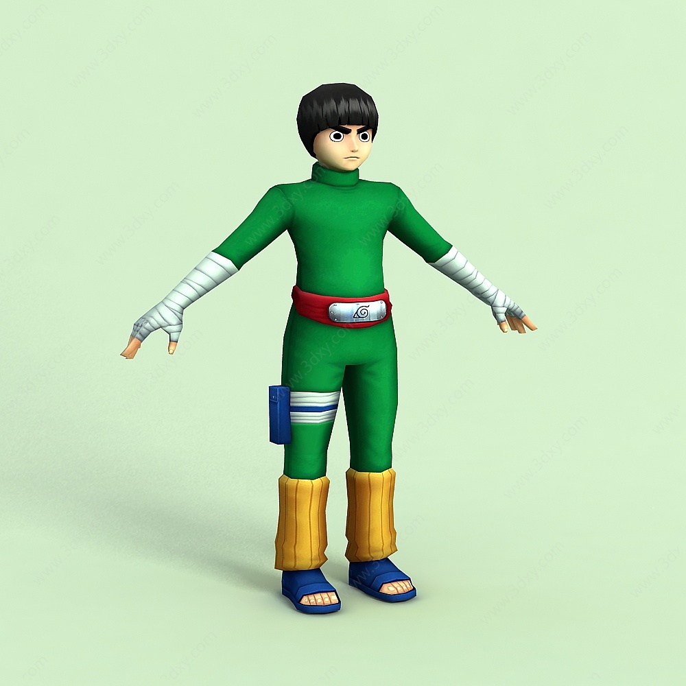 火影忍者RockLee少年3D模型