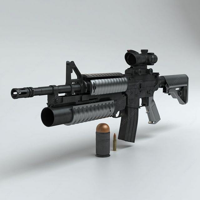 M416突击步枪3D模型