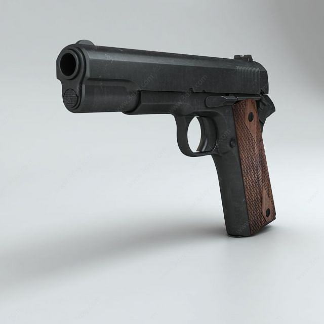 游戏手枪武器道具3D模型