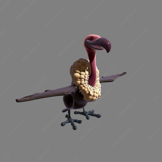 秃鹫3D模型