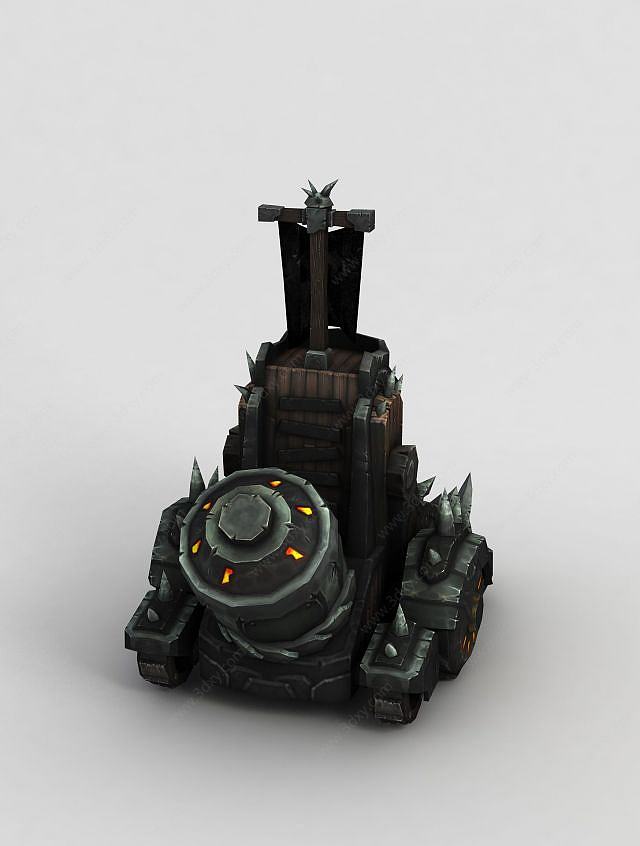 魔兽世界游戏作战车3D模型
