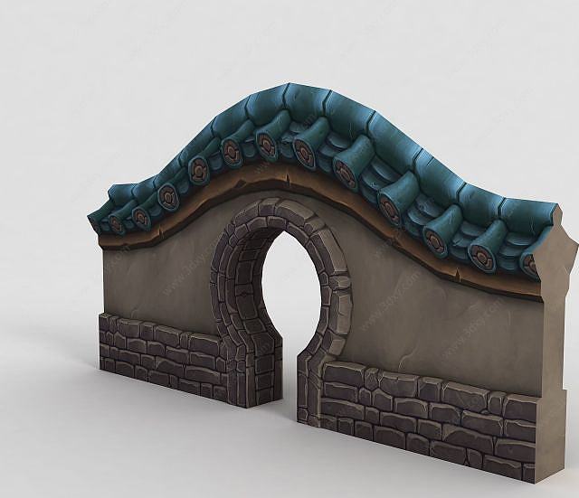 魔兽世界游戏月洞门3D模型