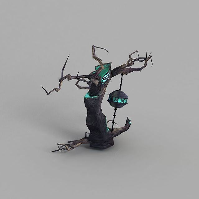 魔兽世界游戏树木造型3D模型