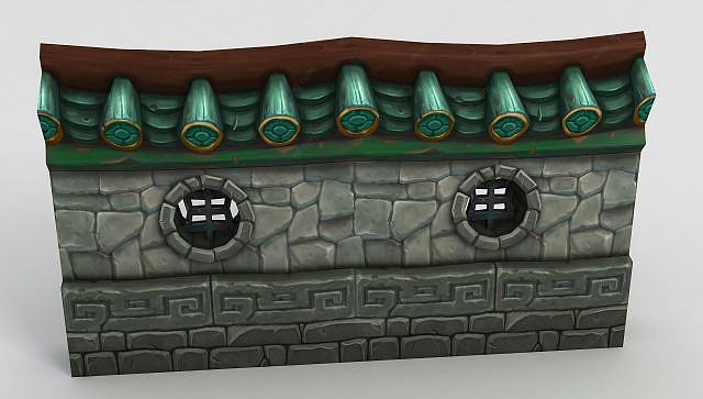 魔兽世界庭院墙3D模型