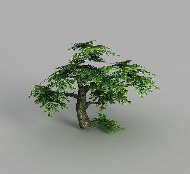 游戏场景榕树造型装饰3D模型