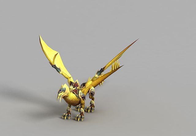 魔兽世界金鸟坐骑3D模型