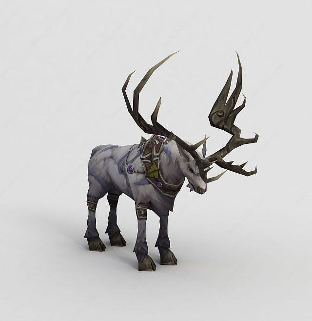 魔兽世界驯鹿角色造型3D模型