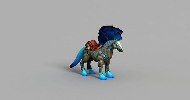 魔兽世界游戏马坐骑3D模型