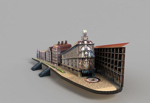 动漫城堡街景3D模型