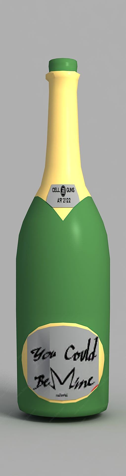 动漫酒瓶3D模型