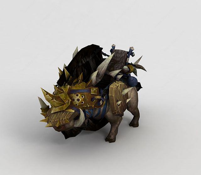 魔兽世界游戏动物坐骑3D模型