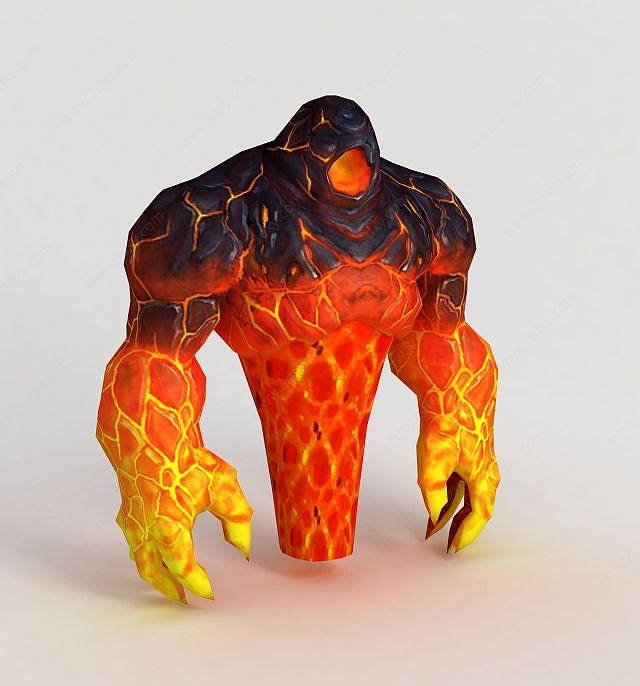 魔兽世界熔岩人形3D模型