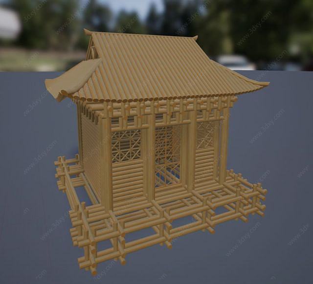 河北传统手工技艺秸秆扎刻3D模型