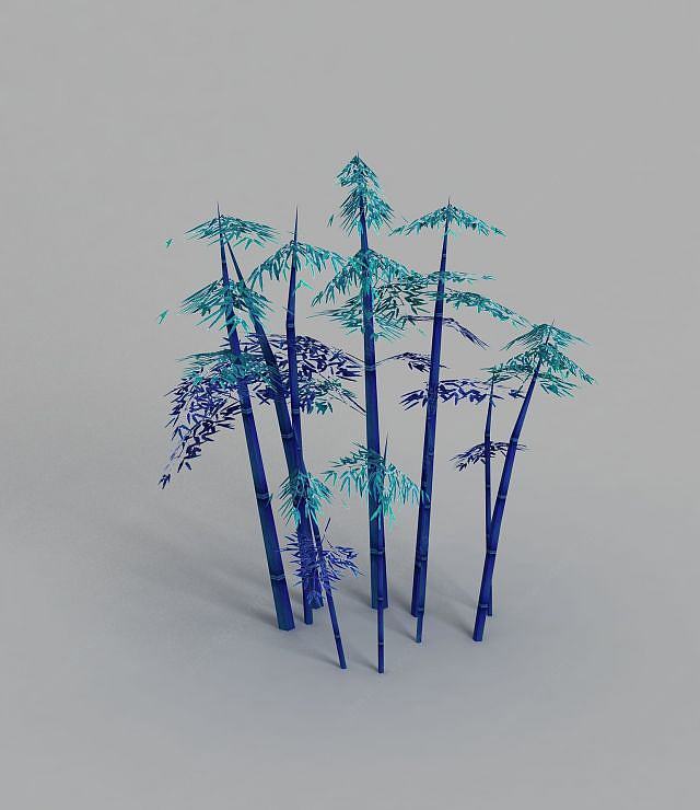 魔兽世界游戏场景竹子装饰3D模型