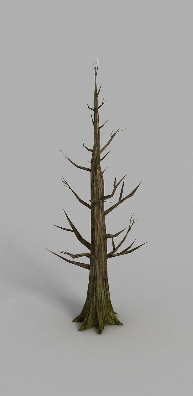 魔兽世界干枯的树场景装饰3D模型