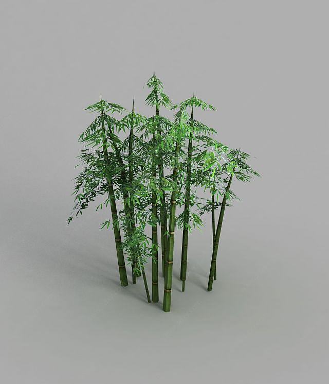 魔兽世界游戏场景竹子装饰3D模型