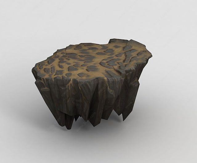 手绘写实石头3D模型