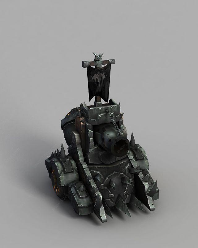 魔兽世界作战炮筒3D模型