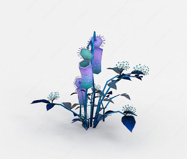 魔兽世界灌木花场景装饰3D模型