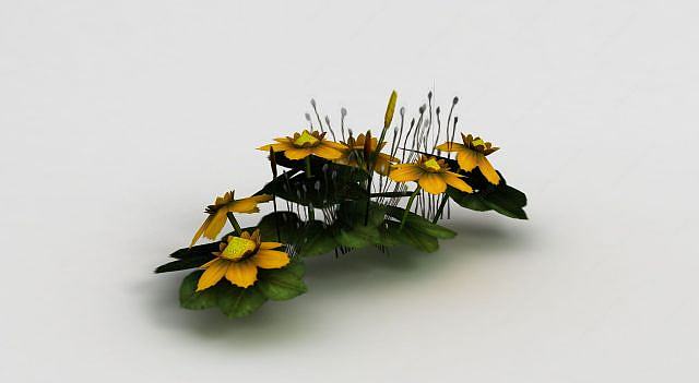 魔兽世界游戏场景花卉装饰3D模型