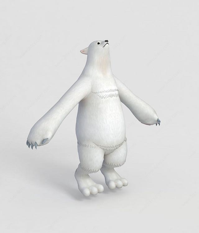 北极熊动漫形象3D模型
