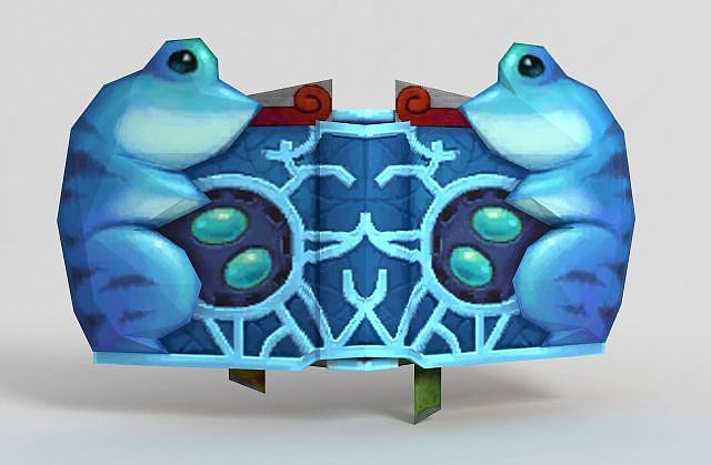 龙之谷游戏武器魔法书3D模型