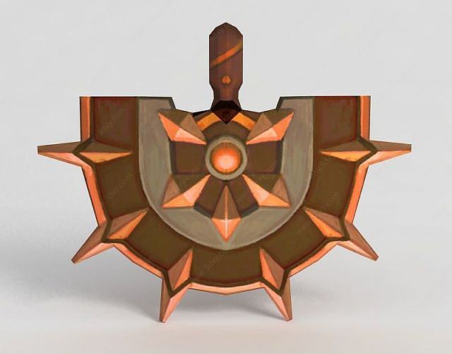 龙之谷游戏武器扇子3D模型