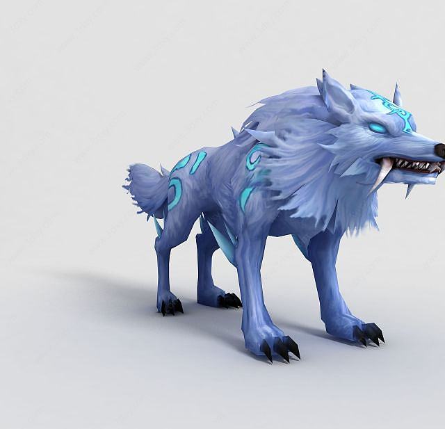 洪荒游戏雪狼3D模型