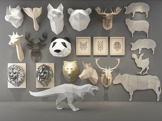 动物装饰3D模型
