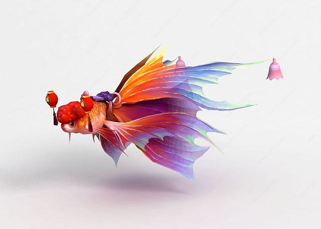 游戏飞骑金鱼3D模型