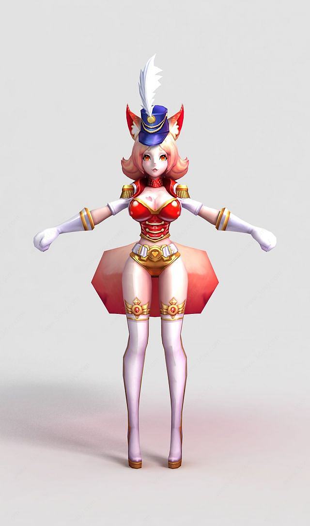 王者荣耀女游戏人物角色3D模型