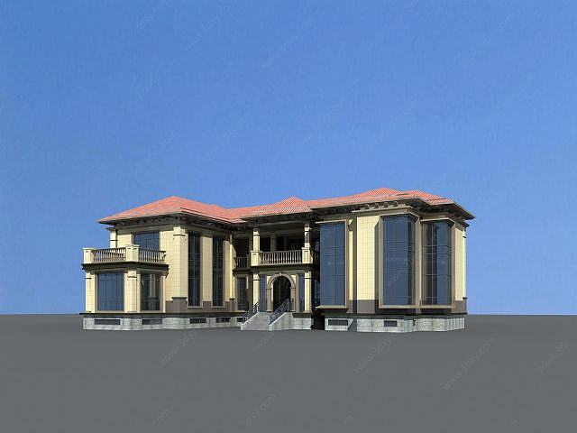 欧式双层别墅3D模型