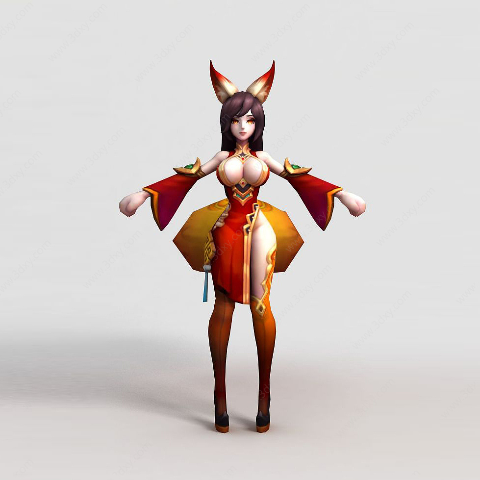 王者荣耀女游戏人物角色3D模型