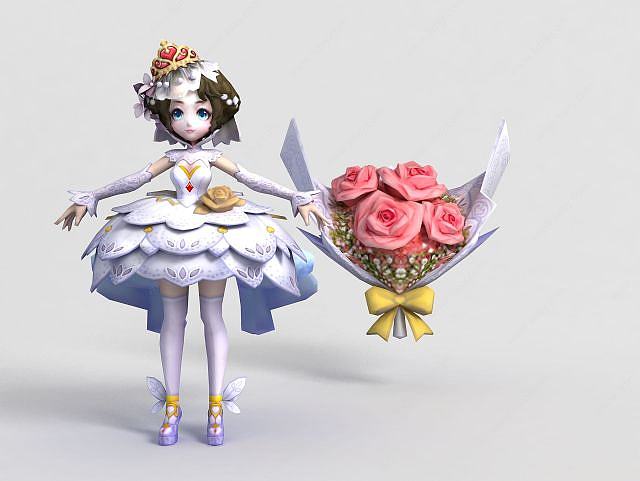 王者荣耀女游戏人物3D模型