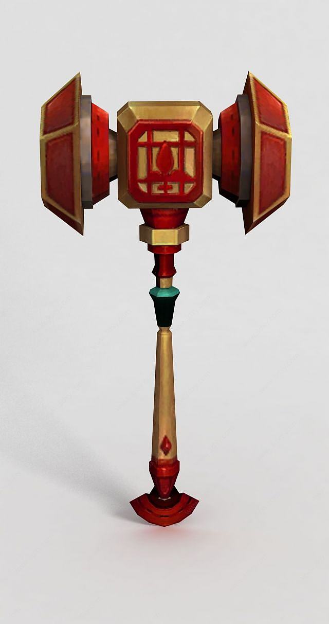龙之谷武器斧头锤子3D模型