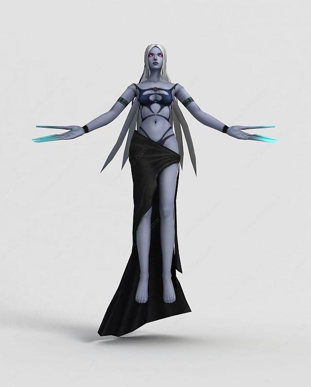 游戏人物角色女妖3D模型