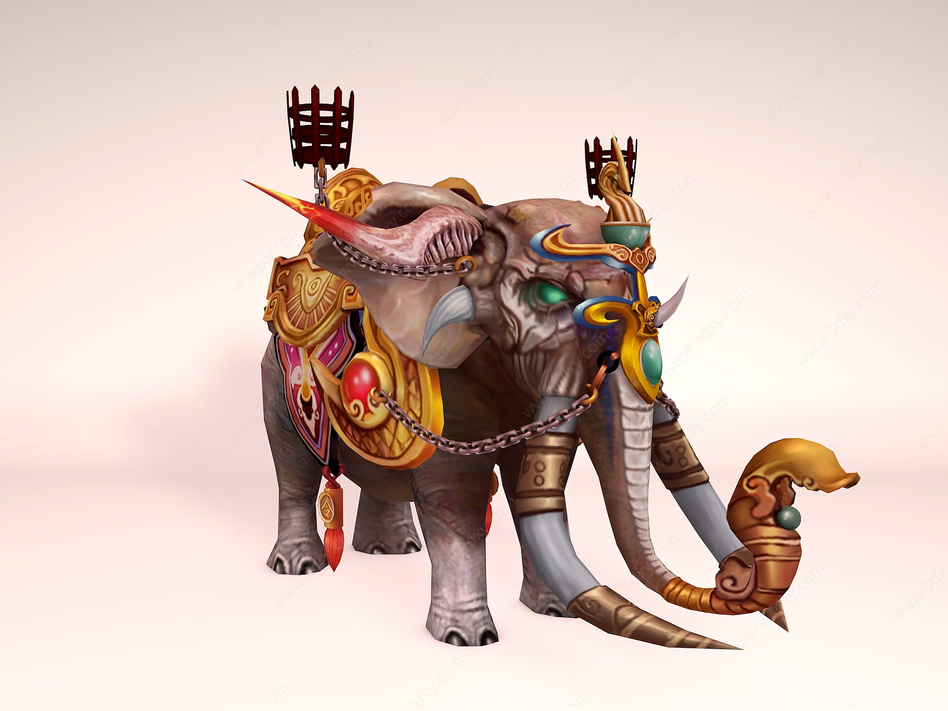 游戏角色大象3D模型