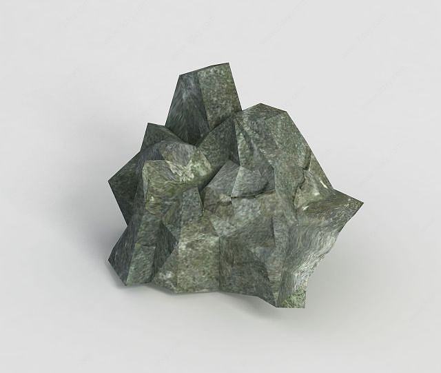 游戏道具石头3D模型