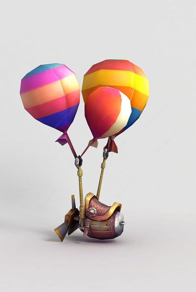 神魔坐骑飞骑气球3D模型