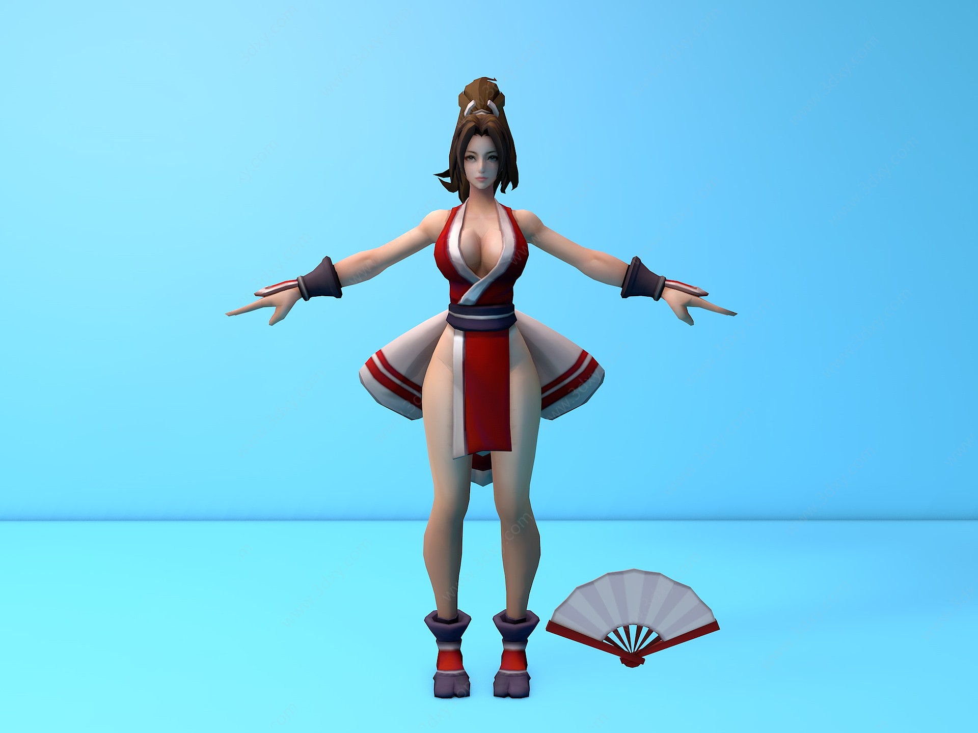 王者荣耀游戏女角色3D模型