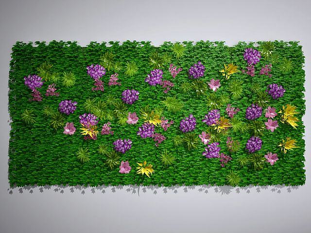 植物墙墙绿植墙景观墙3D模型