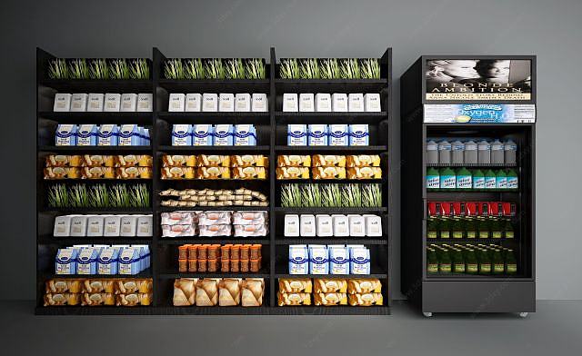 商品展架展柜冰箱冰柜3D模型
