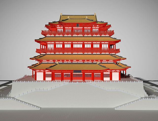 中国古建筑寺庙庙宇3D模型
