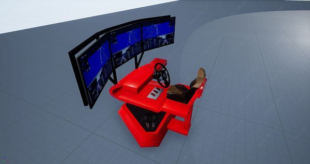 六自由度虚拟驾驶器3D模型