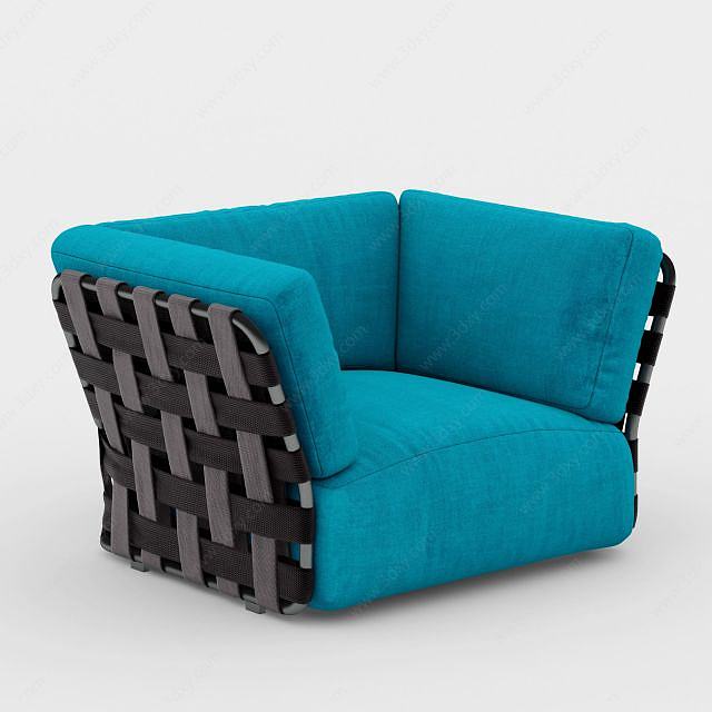 后现代单人沙发3D模型