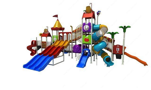 儿童游乐设施滑梯3D模型
