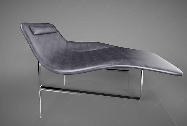 创意皮革沙发躺椅3D模型